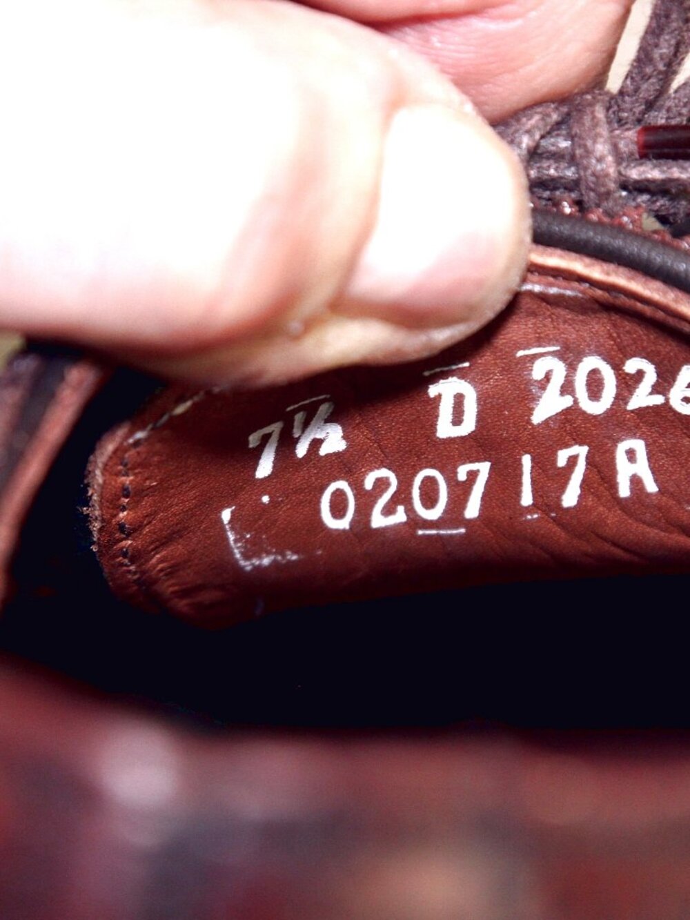 * NIB * $375 Allen Edmonds 6TH AVENUE Derby 7.5 D Dark Chili * add $15 new Trees - Picture 6 of 13